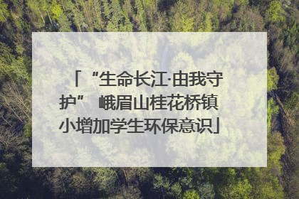 “生命长江·由我守护” 峨眉山桂花桥镇小增加学生环保意识