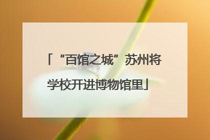 “百馆之城”苏州将学校开进博物馆里