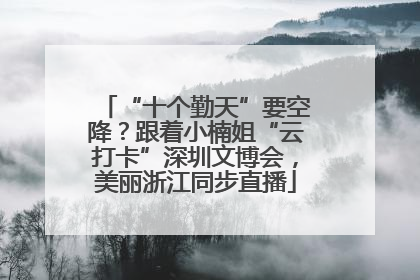 “十个勤天”要空降？跟着小楠姐“云打卡”深圳文博会，美丽浙江同步直播