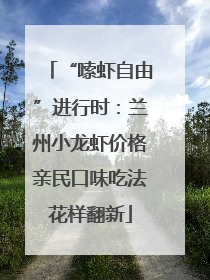 “嗦虾自由”进行时：兰州小龙虾价格亲民口味吃法花样翻新
