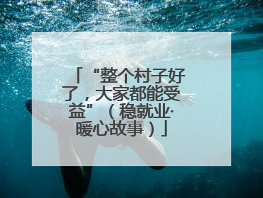 “整个村子好了，大家都能受益”（稳就业·暖心故事）