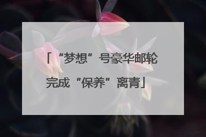 “梦想”号豪华邮轮完成“保养”离青