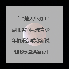 “楚天小羽王”湖北省羽毛球青少年俱乐部联赛新锐组比赛圆满落幕