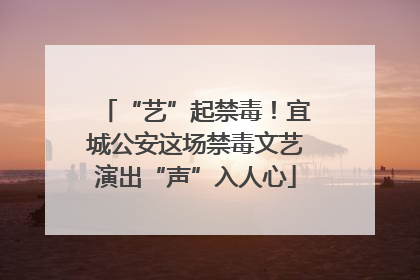 “艺”起禁毒！宜城公安这场禁毒文艺演出“声”入人心