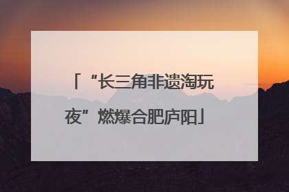“长三角非遗淘玩夜”燃爆合肥庐阳