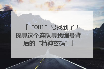 “001”号找到了！探寻这个连队寻找编号背后的“精神密码”