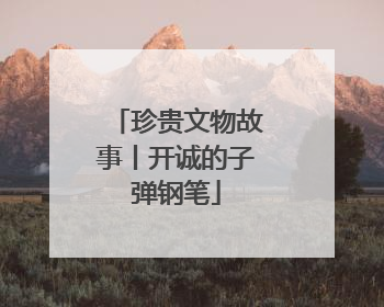 珍贵文物故事丨开诚的子弹钢笔