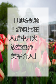 现场视频！游骑兵在人群中开火放空包弹，美军介入