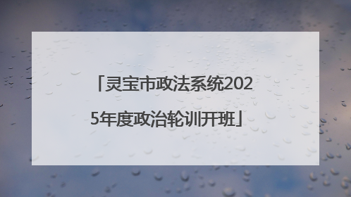 灵宝市政法系统2025年度政治轮训开班