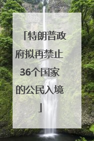 特朗普政府拟再禁止36个国家的公民入境