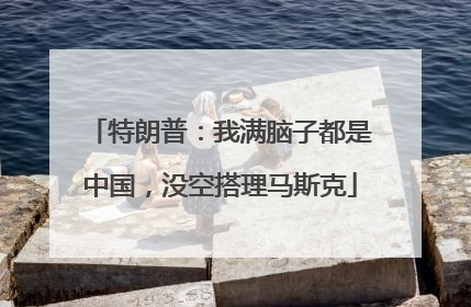 特朗普：我满脑子都是中国，没空搭理马斯克