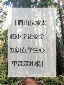 眉山东坡太和小学让安全知识在学生心里深深扎根