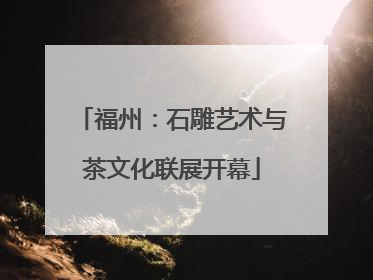 福州：石雕艺术与茶文化联展开幕