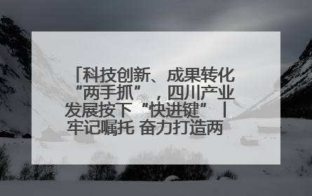 科技创新、成果转化“两手抓”，四川产业发展按下“快进键”丨牢记嘱托 奋力打造两高地两基地一屏障