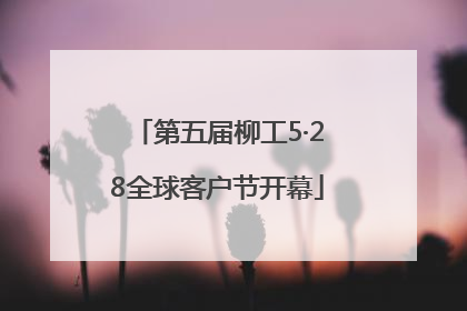 第五届柳工5·28全球客户节开幕