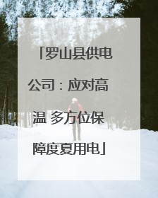 罗山县供电公司：应对高温 多方位保障度夏用电