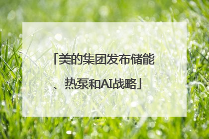 美的集团发布储能、热泵和AI战略