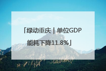 绿动重庆｜单位GDP能耗下降11.8%