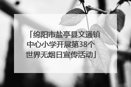 绵阳市盐亭县文通镇中心小学开展第38个世界无烟日宣传活动