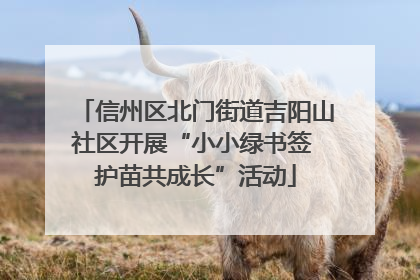 信州区北门街道吉阳山社区开展“小小绿书签 护苗共成长”活动