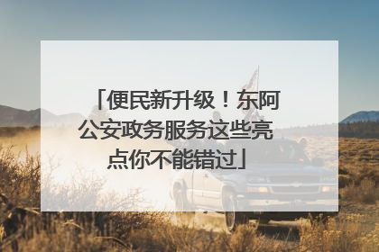 便民新升级！东阿公安政务服务这些亮点你不能错过