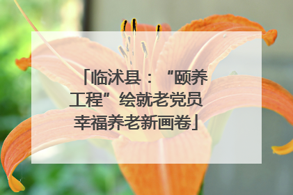 临沭县：“颐养工程”绘就老党员幸福养老新画卷