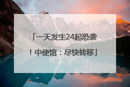 一天发生24起恐袭！中使馆：尽快转移