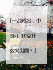 一战成名，中国歼-10靠什么火出圈？