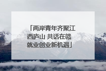 两岸青年齐聚江西庐山 共话在赣就业创业新机遇