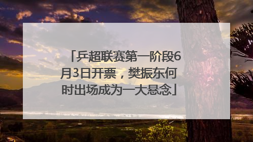 乒超联赛第一阶段6月3日开票，樊振东何时出场成为一大悬念