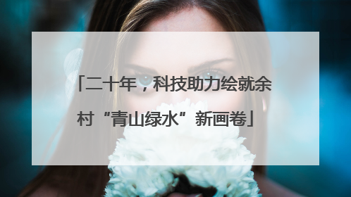 二十年，科技助力绘就余村“青山绿水”新画卷