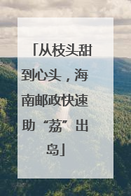 从枝头甜到心头，海南邮政快速助“荔”出岛