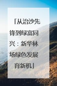 从治沙先锋到绿富同兴：新华林场绿色发展育新机