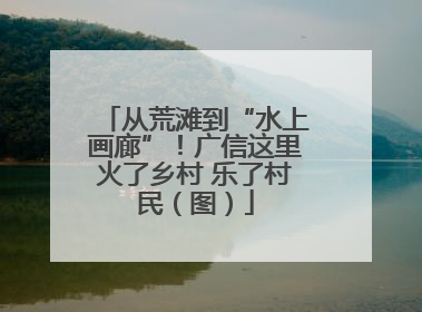 从荒滩到“水上画廊”！广信这里火了乡村 乐了村民（图）