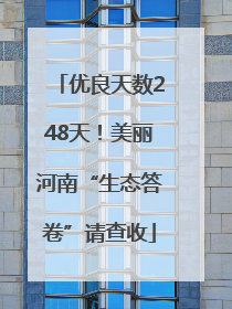 优良天数248天！美丽河南“生态答卷”请查收