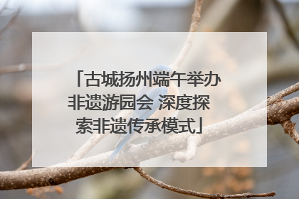 古城扬州端午举办非遗游园会 深度探索非遗传承模式