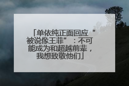 单依纯正面回应“被说像王菲”：不可能成为和超越前辈，我想致敬他们