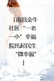 南昌金牛社区“一老一小”幸福院托起民生“微幸福”