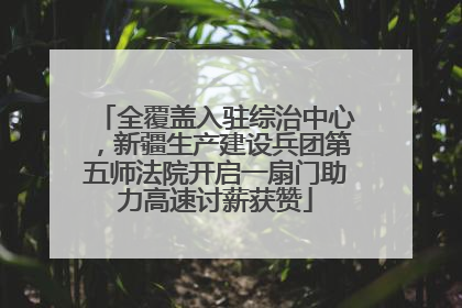 全覆盖入驻综治中心，新疆生产建设兵团第五师法院开启一扇门助力高速讨薪获赞