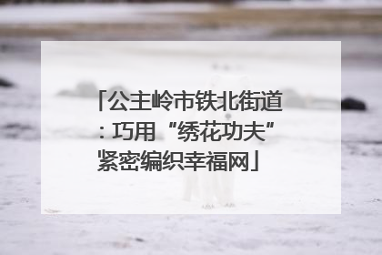 公主岭市铁北街道：巧用“绣花功夫”紧密编织幸福网
