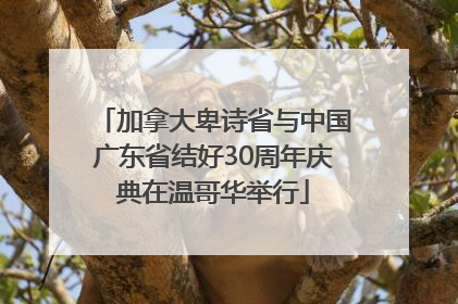 加拿大卑诗省与中国广东省结好30周年庆典在温哥华举行