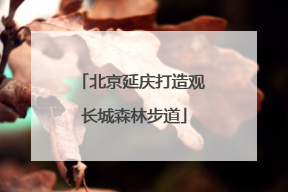 北京延庆打造观长城森林步道