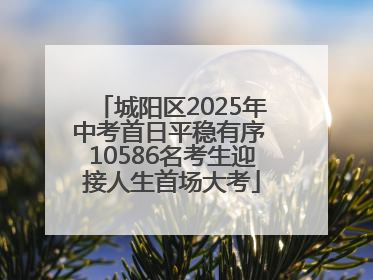 城阳区2025年中考首日平稳有序 10586名考生迎接人生首场大考