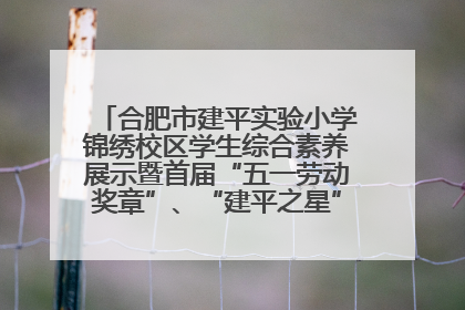 合肥市建平实验小学锦绣校区学生综合素养展示暨首届“五一劳动奖章”、“建平之星”颁奖典礼圆满举办