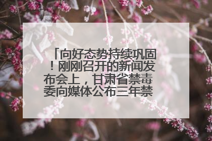 向好态势持续巩固！刚刚召开的新闻发布会上，甘肃省禁毒委向媒体公布三年禁毒工作“成绩单”
