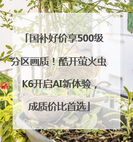 国补好价享500级分区画质！酷开萤火虫K6开启AI新体验，成质价比首选