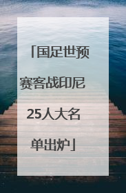 国足世预赛客战印尼25人大名单出炉