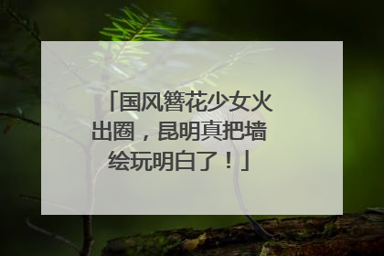 国风簪花少女火出圈，昆明真把墙绘玩明白了！