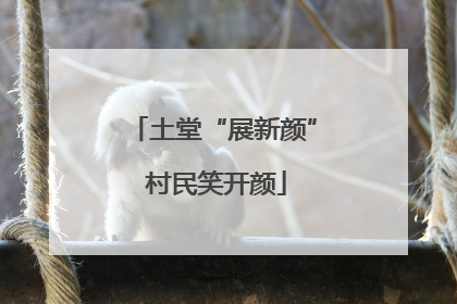 土堂“展新颜” 村民笑开颜