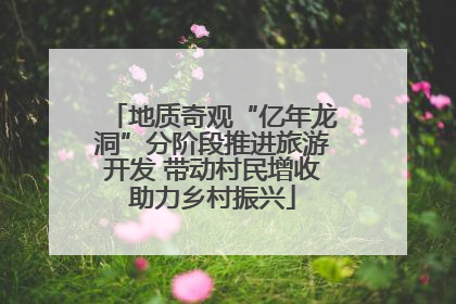 地质奇观“亿年龙洞”分阶段推进旅游开发 带动村民增收助力乡村振兴